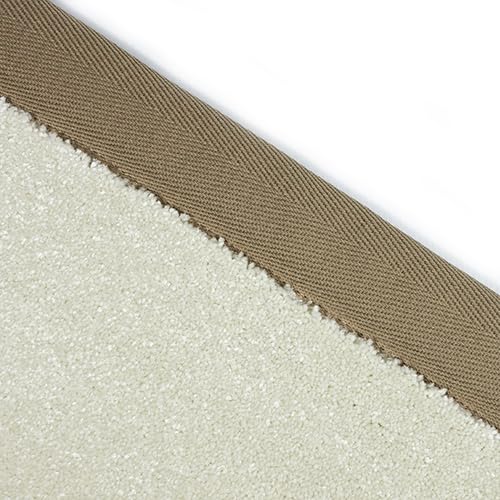 Herringbone Carpet Edge Binding Tape 120mm, Supplied by The Metre as One Continuous Length (Dark Caramel)