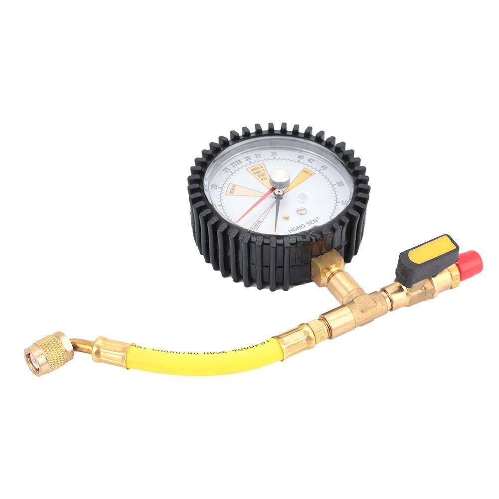 Jauge de Pression, Manometre Clim Climatisation Pressure Gauge Outil Test Pression d'Azote pour la Réfrigération Climdatisation