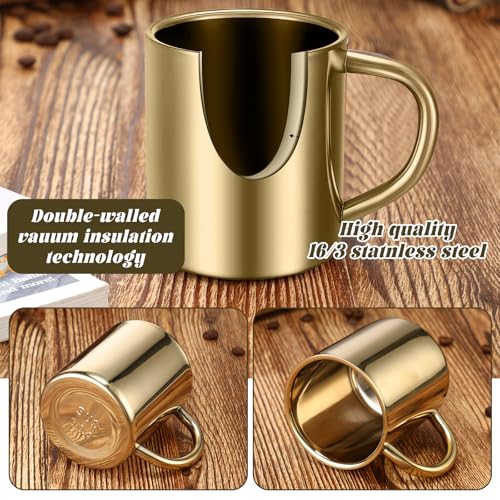Cunhill 4 Set 7.5oz/220ml Gold Coffee Mug Double Walled by Cunhill - Used condition - Image 4