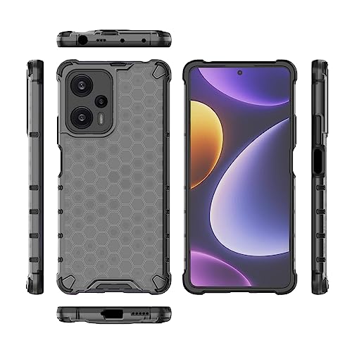 Image of Glasgow Back Case Cover Compatible with [ Poco F5 5G ] (Stylish Design) - Black