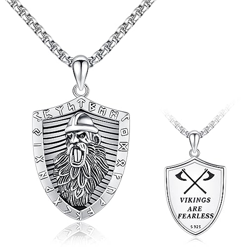 Collier viking en argent 925 homme avec pendentif chaîne maille bijoux celtiques