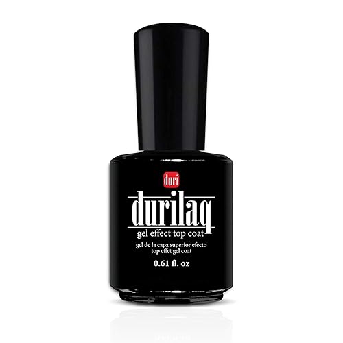 duri Esmalte de uñas, capa superior efecto gel Durilaq, brillante, de secado rápido y de larga duración, cosméticos de 0.61 onzas líquidas
