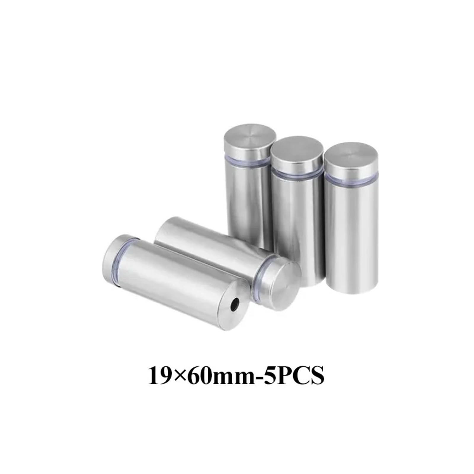 20/40/50 piezas de fijaciones separación, sujetadores vidrio, separadores anuncios acrílicos acero inoxidable, clavos, tornillos fijación for vallas publicitarias, Hardware(20 PCS,19x60mm)