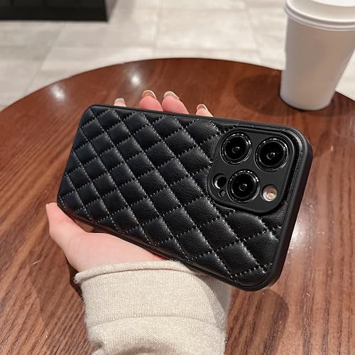 Bumper iPhone 11 Pro armure carrée et dos cuir effet treillis