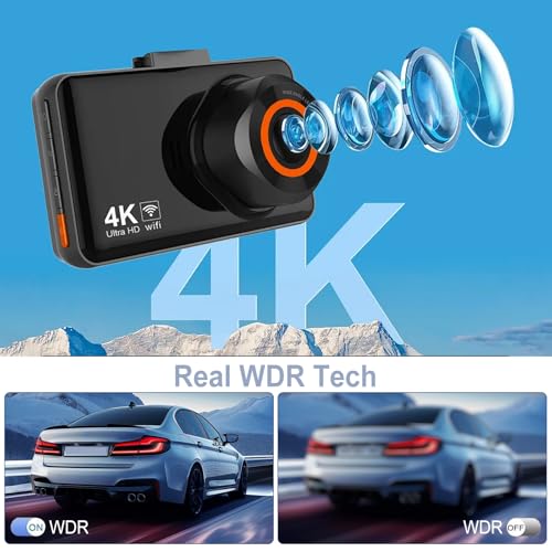 Cámara de salpicadero de 360° para coche con WiFi y gran angular 5