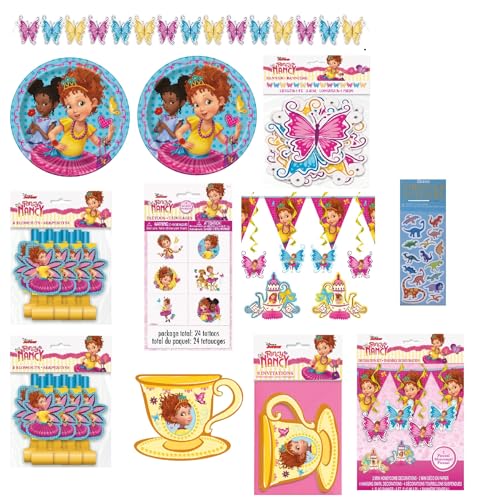 Disney Nancy Fancy Birthday Party Supplies Bundle includes 16 Pla...