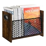 YINMIT Magazine Holder, Magazine Rack Floor, Magazine Storage Basket, File Holder Organizer, Folder Organizer for Magazines, Books, Newspapers, Tablets (Medium)