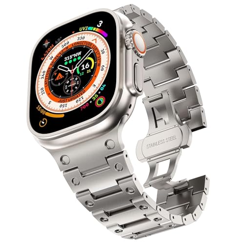 Bracelet acier Apple Watch pour homme idéal pour le bureau et les soirées