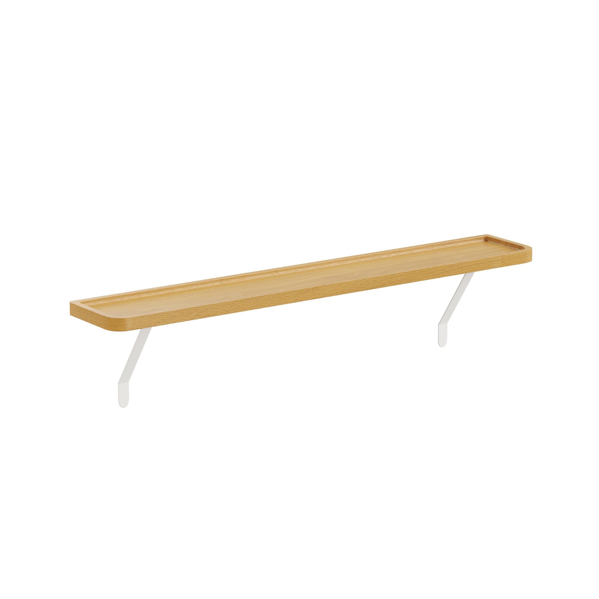 Loch & Skye Loby Curved Radiator Shelf with Foil Insulation - MDF Wooden Floating Radiator Shelf No Drilling with Brackets - No-Drill Over Radiator Shelves for Heat Circulation (Natural, 140cm)