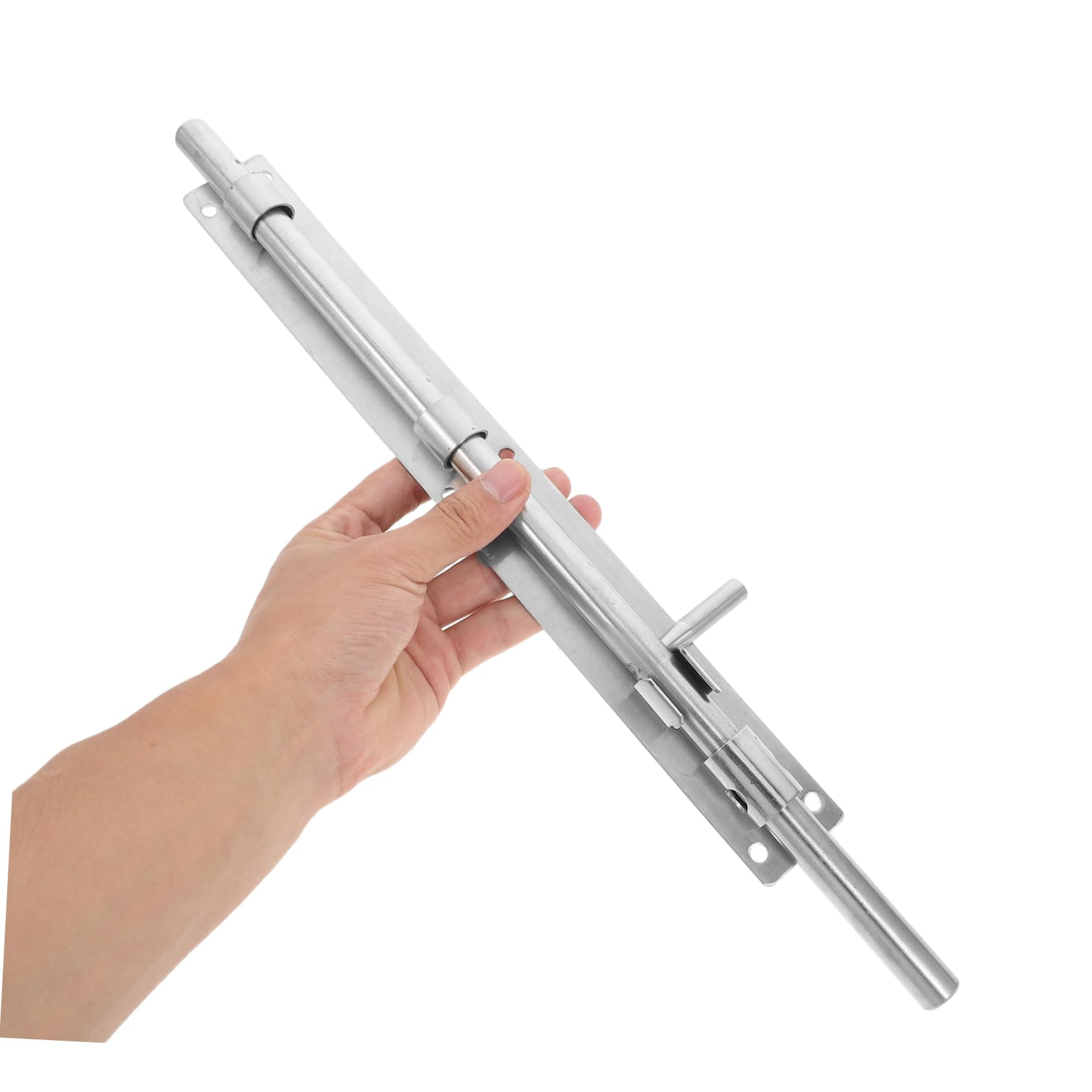 HOMSFOU Chiavistello Scorrevole in Acciaio Inox Da 45 Cm, Asta Di Caduta Per Cancello Fermo Scorrevole Antiruggine Per Porte Di Sicurezza e Cancelli Doppi, Serratura Per Porta a Pavimento Resistente