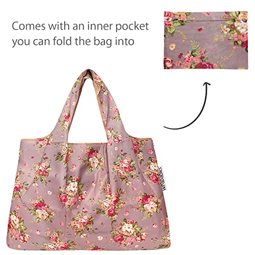 Image of allydrew Large Foldable Tote Nylon Reusable Grocery Bag