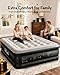 OhGeni Queen Air Mattress with Built in Pump, Ideal Alternative to a Bed, Inflatable Blow Up Mattress 18 Raised Comfort, Upgraded Surface Portable Bed for Home, Camping, Colchone Inflable, 650 lbs