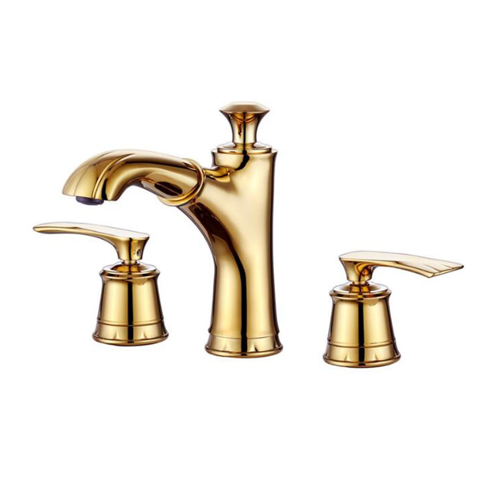 COSZWQDP 3 Hole Faucets for Bathroom Basin Mixer Faucet Gold Drawer Brass