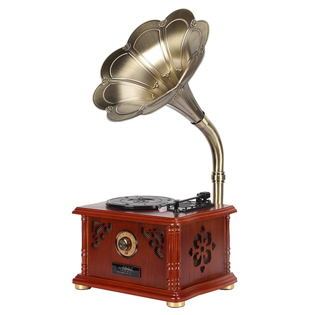 Vintage Bluetooth Lautsprecher mit Plattenspieler Design für Retro Musikerlebnis