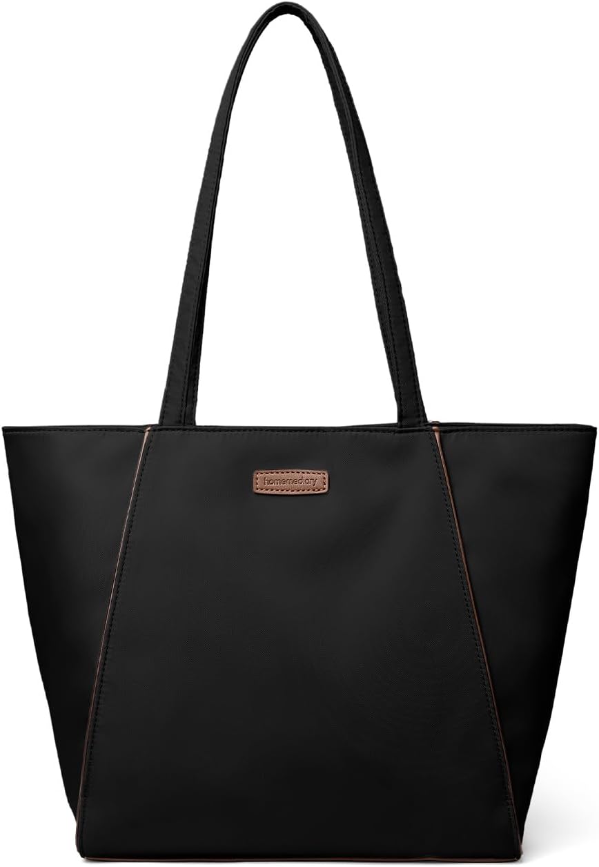 HomemeDiary Tote Bag for Women, Lightweight Nylon Work Tote, Waterproof Shoulder Bag Handbag for Dating School Travel