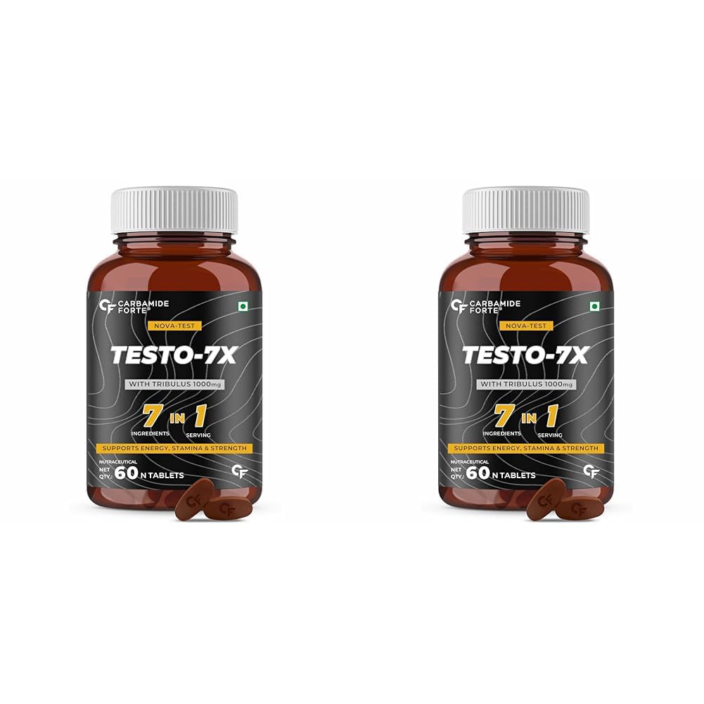 Carbamide Forte Testosterone Supplement for Men with Tribulus 1000mg, Ashwagandha, L-Citrulline & Kaunch Beej – 60 Veg Tablets (Pack of 2) (B0D5LVJYFG) Amazon Price History, Amazon Price Tracker