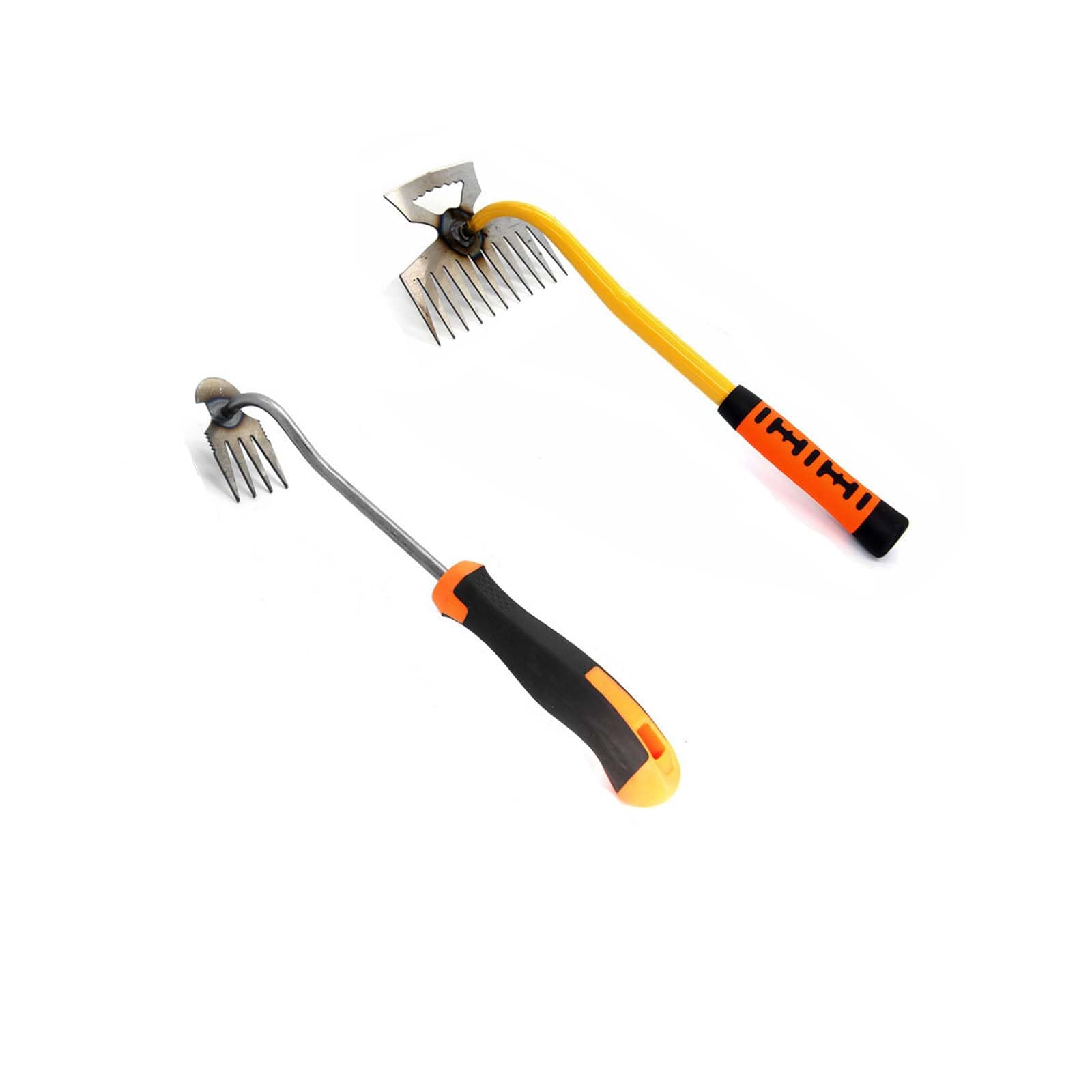 2pcs Weed Puller Tool,Sharp Durable Garden Weed Pulling Tool,Garden Weeder Portable Household Vegetable Garden Shovel for Backyard Loosening Farm Planting Weeding (Rubber Handle)