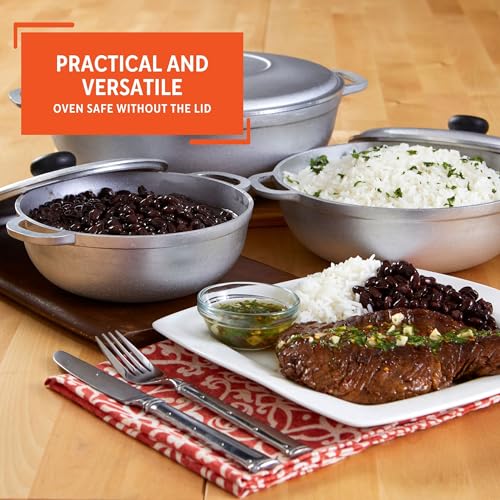 IMUSA-USA-Traditional-Colombian-Natural-Caldero-Matching-Aluminum-Lid-3-Piece-3570110-Quart-Dutch-Oven-Set-Silver-GAU-89224DS-Large