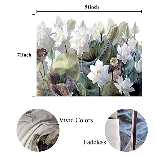 Tyanc Lotus Flower Tapestry, Abstract Watercolor Floral Tapestry, Living Room Bedroom Wall Hanging For Home Decoration thumb #5