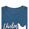 Chicken Mom T-Shirt Women Funny Hen Chiken Farm Humor Graphic Shirt Cute Short Sleeve Tops (Blue, Large)