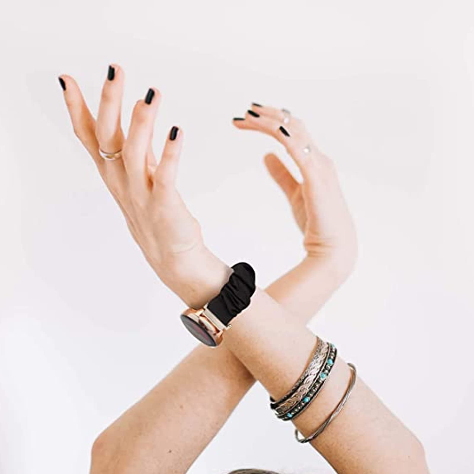 ID208 Plus Smart Watch, Lamshaw Fabric Elastic Scrunchie Elastic Watch Band Kids Girls Cute Replacement Straps Compatible for Quican ID208 Plus 1.8 Inches, aeac ID208 Plus, WMK ID208 Plus 1.8 Inches