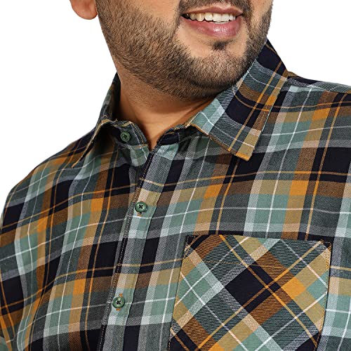 Image of CAHOOT Instafab Plus Men's Button Up Regular Fit Shirt for Casual Wear | Modern Clothing Shirt Crafted with Regular Sleeve, Comfort Fit & High-Performance for Everyday Wear
