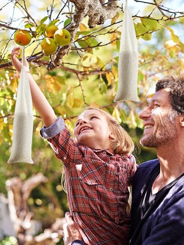Alimentador de calcetines de pinzón 6 piezas para exteriores, sacos de alimentación de semillas de cardo duraderos blancos - Imagen 2 de 15