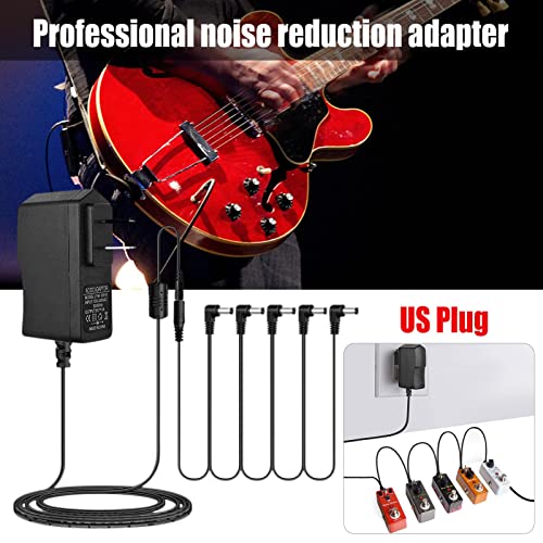 RUMUI Bloc d’alimentation pour pédale de guitare – Pointe 9 V – Câble Daisy Chain négatif à 5 voies – Idéal pour les… - Les Beatles, Paul McCartney, John Lennon, RIngo Starr, George Harrison RUMUI Bloc d'alimentation pour pédale de guitare - Pointe 9 V - Câble Daisy Chain négatif à 5 voies - Idéal pour les… – Image 3