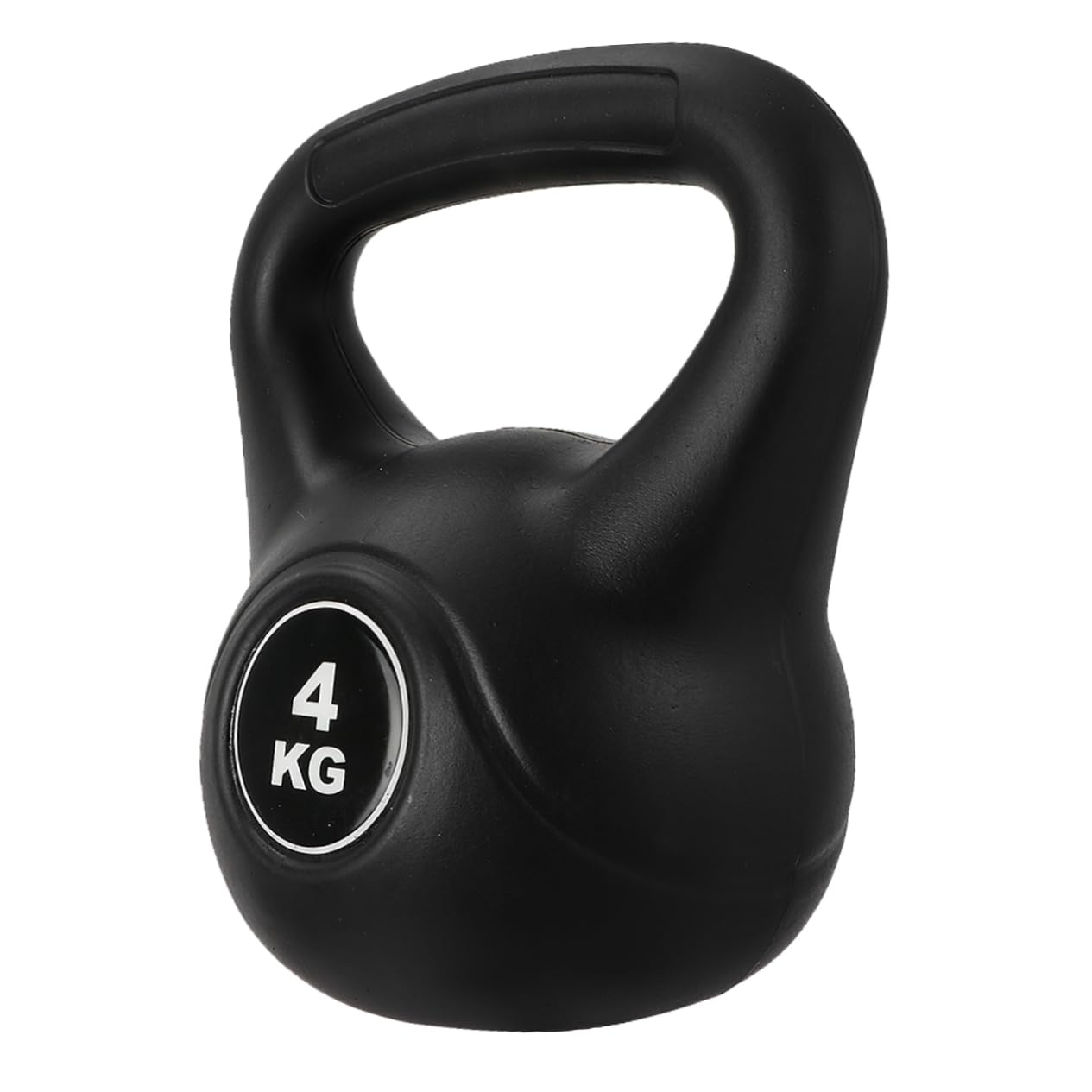 Abaodam 4kg Portable Plastic Kettlebell Black Ergonomic Non- Grip for Travel Fitness Deep Squat Training and Strength Endurance Workouts