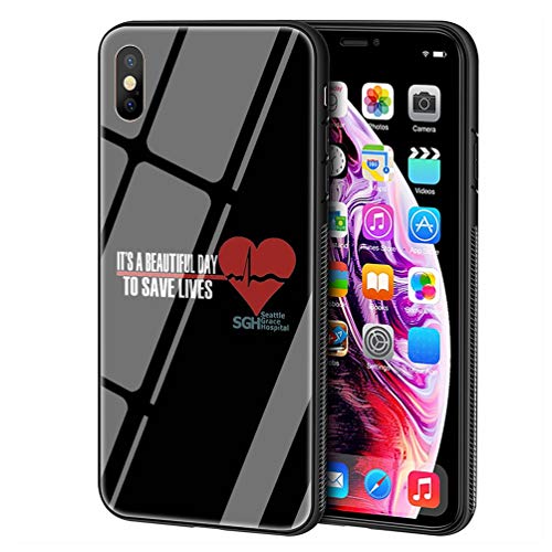 LBIAO 9H Tempered Glass iPhone XR Cases, LB-58 Greys Grey039;s Anatomy Design Printing Shockproof Anti-Scratch Soft Silicone TPU Cover Phone Case for Apple iPhone XR