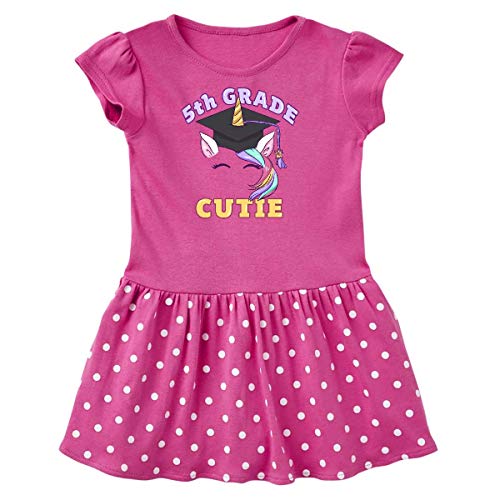 inktastic 5th Grade Cutie Toddler Dress 4T Raspberry with Polka Dots 3b6ed