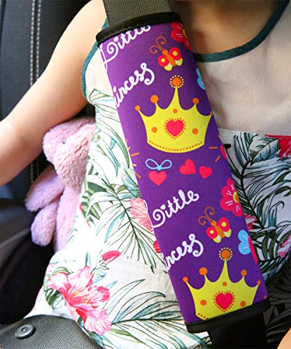 Image of YR Seat Belt Cover for Kids, Soft Comfort Seat Belt Cushion for Children, Cute Cartoon Pattern Car Seat Belt Pads Cover for Girls and Boys, 1 Pack, Princess