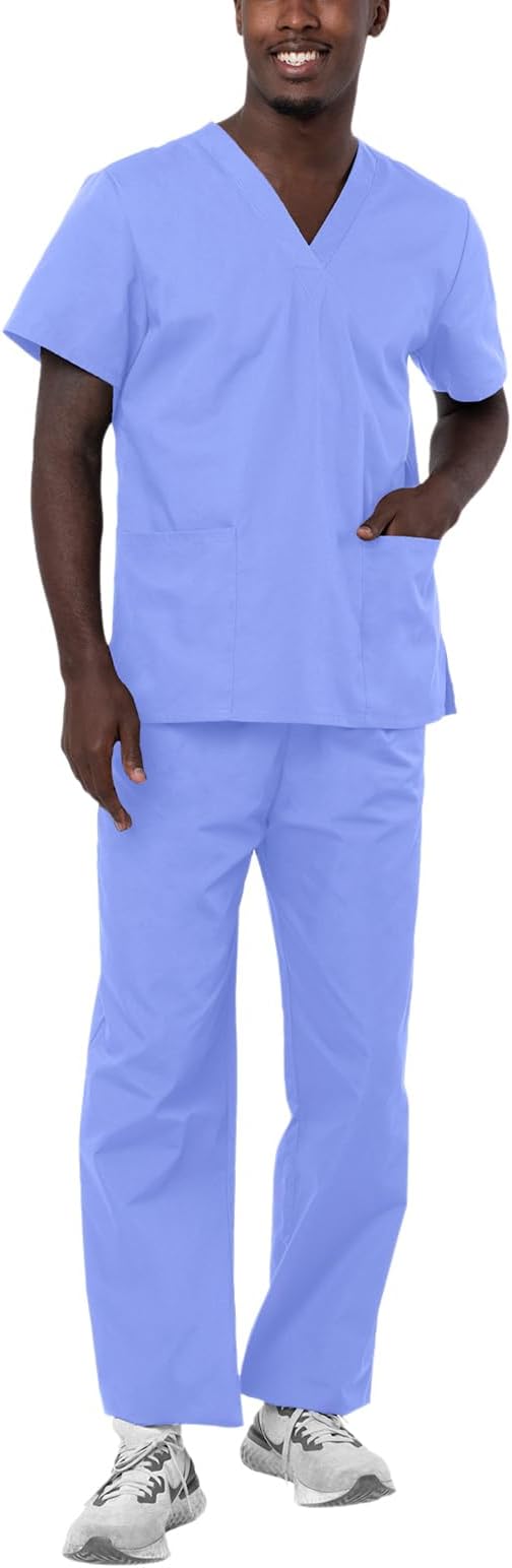 Adar Universal Unisex Scrubs - Unisex Drawstring Scrub Set