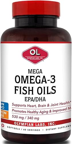 Olympian Labs Mega Omega 3 aceites de pescado, 60 sietes,3148