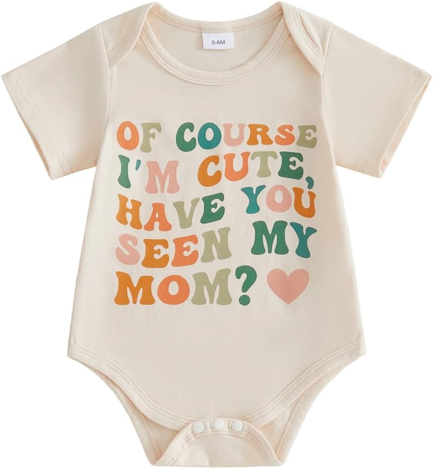 luethbiezx Infant Newborn Baby Boys Girls Bodysuit Short Sleeve Funny Letters Romper Reveal Pregnancy Announcement Clothes