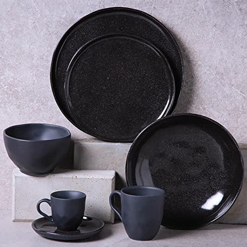 Conjunto C/ 6 Pratos Raso Bio Stoneware Black Sand Ø 27,5cm