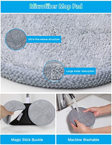 Gobot Electric Mop With Motorized Dual Spinning Mopheads, Lightweight & Rechargeable,4 Microfiber Pads & 2 Floor Scrubber Pads, For Hardwood Floor/Bathroom/Tile Floor Cleaning, Sliver #TOP5