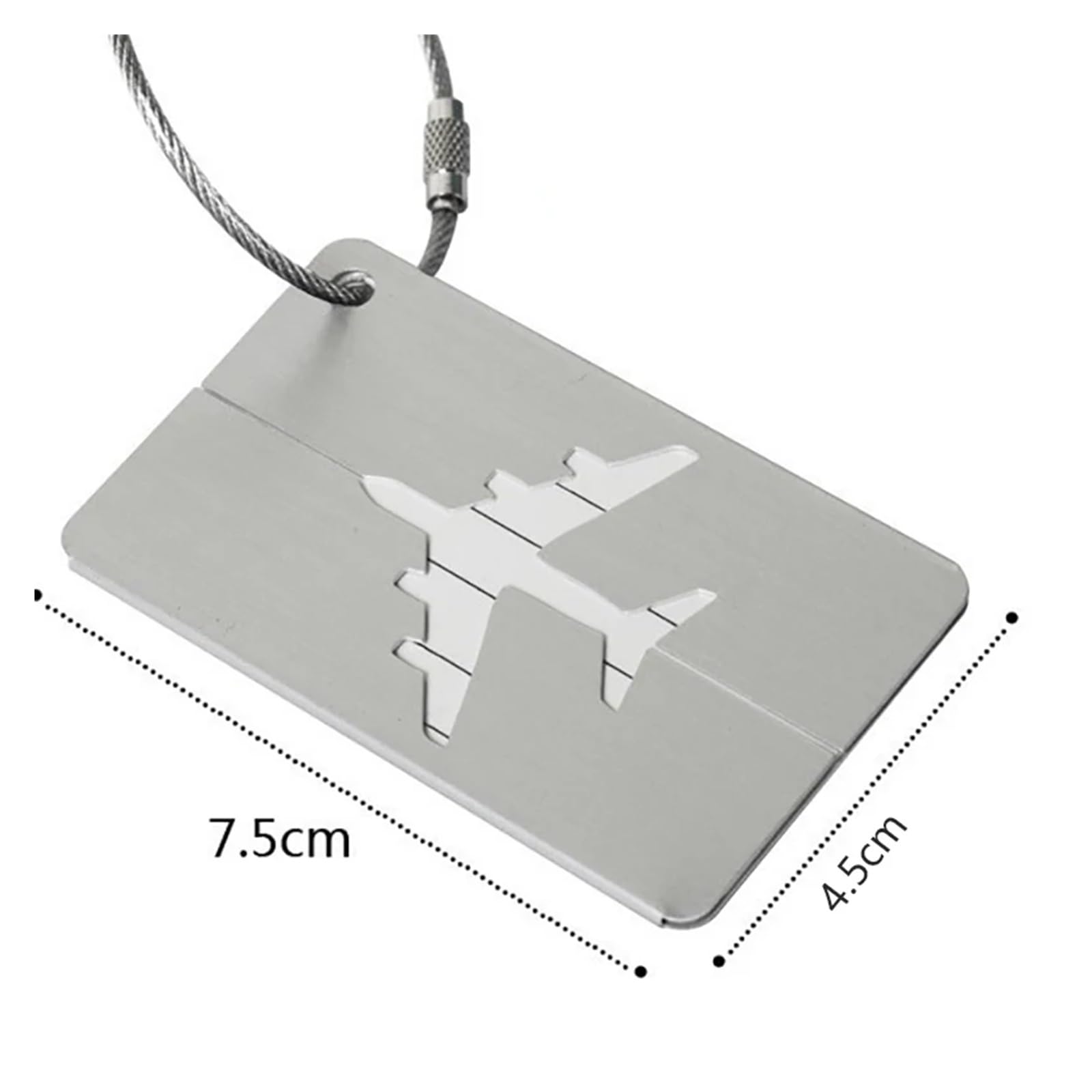 5 uds. Etiqueta de equipaje de aleación de aluminio, etiqueta de equipaje de Metal for embarque, etiqueta de ascensor de registro de avión, soporte externo for tarjeta de identificación de viaje Etiqu