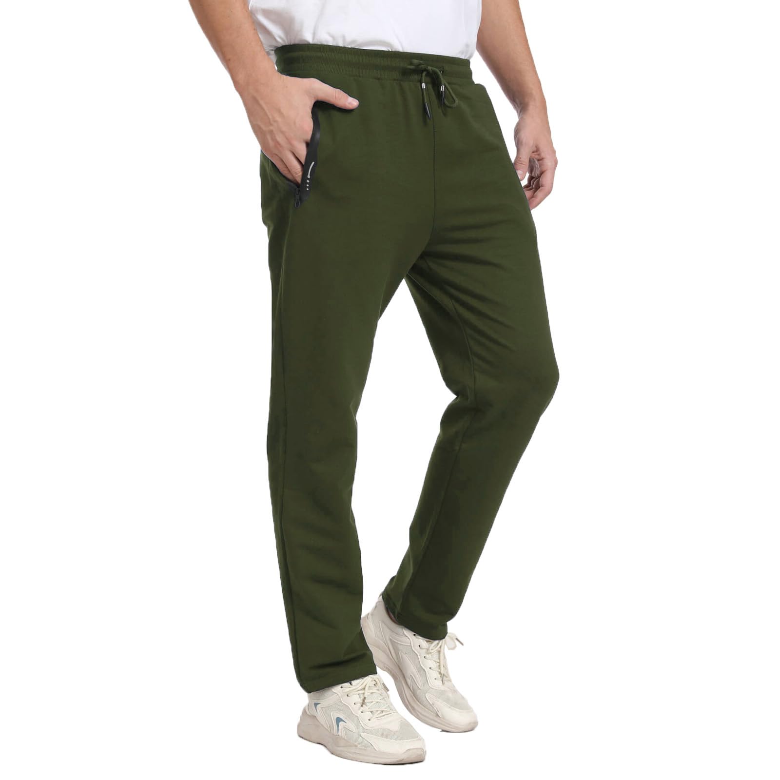 JustSun Jogginghose Herren Baumwolle Sporthose Herren Fitness mit Reißverschlusstaschen