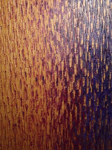 Peinture contemporaine pour décoration design d'intérieur fondu cuivre violet
