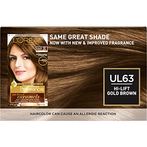 L'oréal Paris Superior Preference Fade-Defying + Shine Permanent Hair Color, U163 Hi-Lift Golden Brown, 2 Count Hair Dye #TOP1