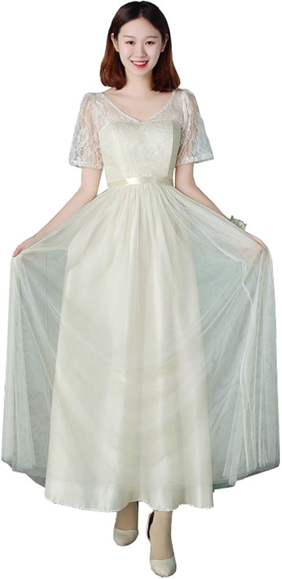 Amazon 7タイプ お揃いドレス ブライズメイド服 花嫁 ウェディングドレス 花嫁の介添えドレス ロングドレス プリンセスドレス 花嫁の結婚式 5タイプ選択可 結婚式 二次会 パーディー ピンク アイボリー グレー イブニングドレス 通販