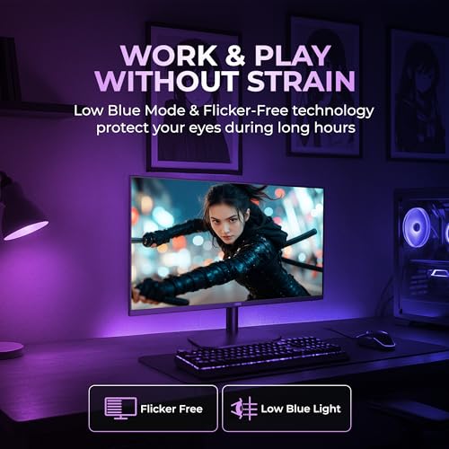 Image of AOC 27B2H2 27 inch Monitor 1920 x 1080 Full HD IPS Panel, 100Hz Adaptive Sync 3-Sided Frame Less Design, 178 Wide Viewing Angle, Flicker-Free, Low Blue Light, Multi-Tasking Monitor