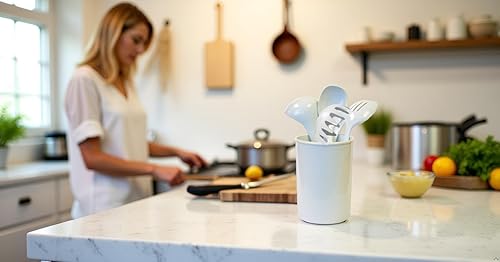 Vista 146 de Reston Lloyd Tarro de utensilios de plástico, espuma de mar Seafoam