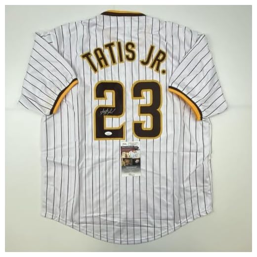 Autographed/Signed Fernando Tatis Jr. San Diego Pinstripe Baseball Jersey JSA COA