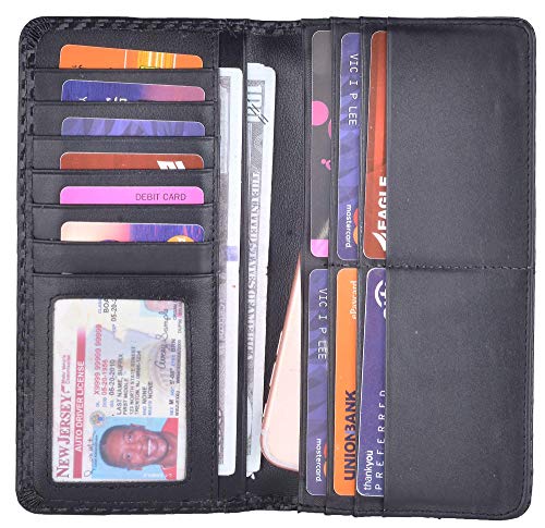 Men's Vintage Genuine Leather Long Wallets Bifold Wallet For Men2