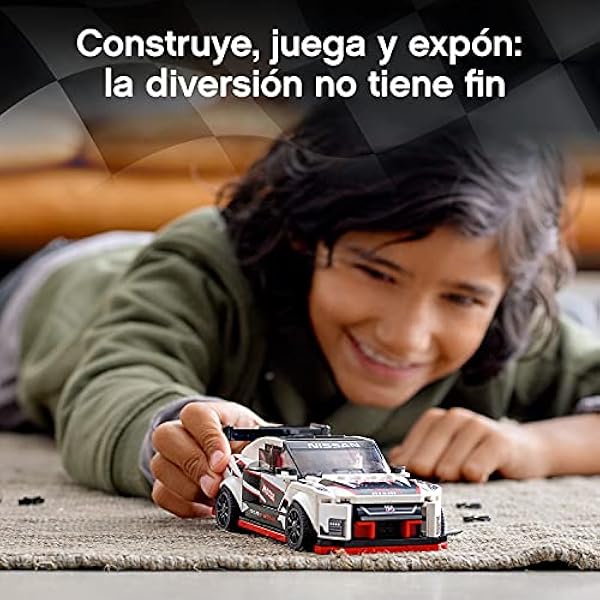 LEGO 76896 Speed Champions Nissan GT-R NISMO, Modelo de Coche de Carreras de Juguete para Niños 7 Años con Mini Figura