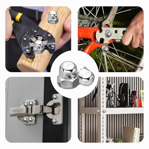 Miniatura 7 de Xkzhrr 50 Piezas M4 Tuercas Sombrerete, Sombrerete Din 1587 Alta Forma A2 V2a Tuerca Sombrerete Hexagonales Para Tornillos Pernos Roscados Varillas Roscadas M4