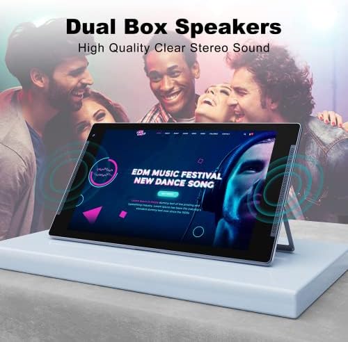TJD 10.1 inch Tablet, Android Tablets with Stand, 2GB RAM 64GB ROM (512GB Expandable Storage), Quad Core Processor, HD IPS Screen, 2.0MP Front+8.0MP Rear Camera, Wi-Fi, Bluetooth, Google GMS Tablet