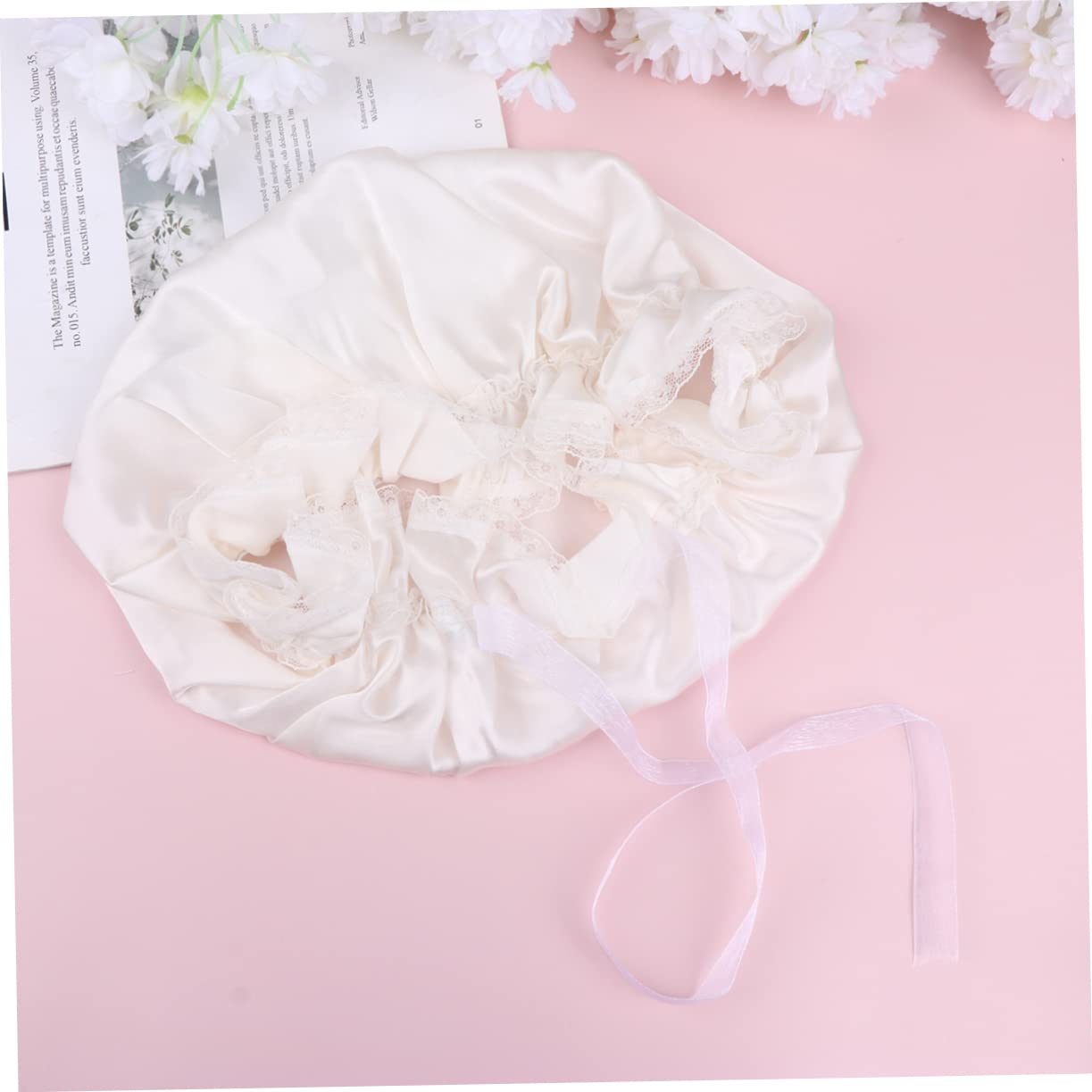 POPETPOP 2 Piezas De Gorro De Satén Para Pelo Largo Banda Ancha De Seda Gorro De Dormir De Lado Ancho Gorro De Chef De Cocina Envolturas Para La Cabeza Para Mujeres Gorro De Seda Para